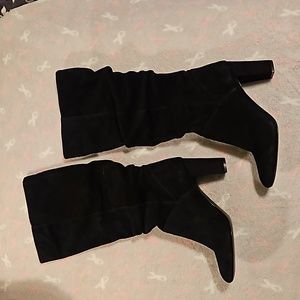 NINE WEST Black Faux Suade Boot